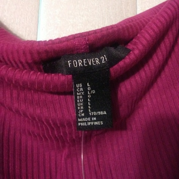 4/$30 🆕WT *👗F21 shoulder magenta bodycon dress - Picture 5 of 7